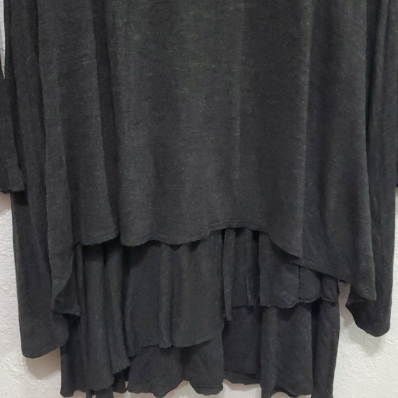 Kensie Cowl Neck Layered Hem Long Sleeve Dress L - Picture 5 of 5